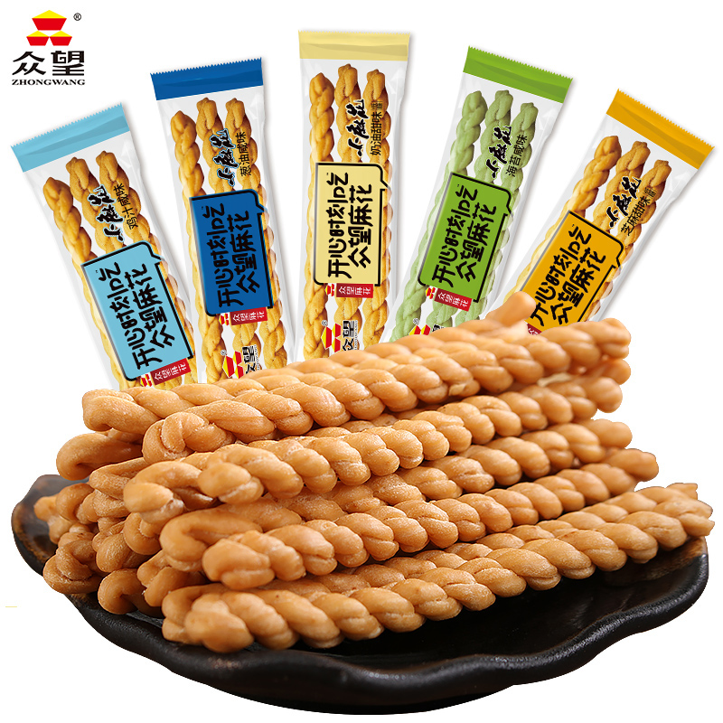 众望小麻花独立包装袋装办公室小吃